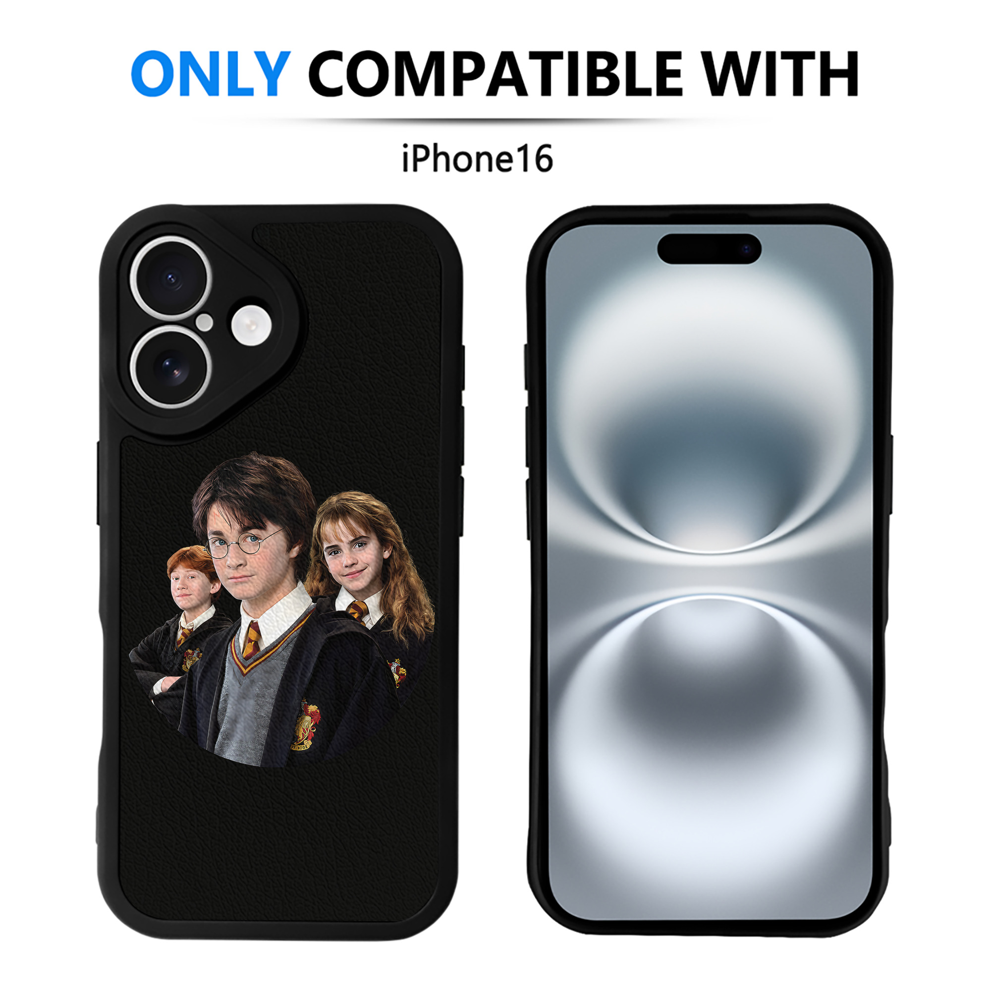 （画像用） Harry Potter ハリー・ポッターシリーズ 【iPhone 16シリーズ対応】シリコンスマホケース（レザー調） 材質：シリコン